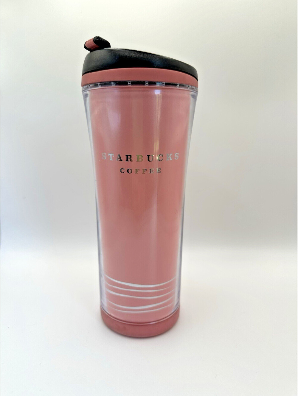 🔥 Starbucks 2007 Pink and Silver 16 oz Travel Coffee Tumbler (Lightly Used)